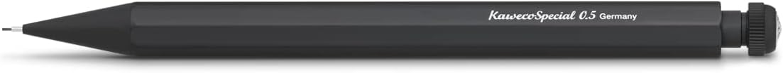 Kaweco Special Mechanical Pencil Black 0.5 mm I Lead Pencil Made of Aluminium I Push Lead Pencil 14 cm I Refillable Pencil with Eraser