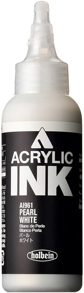 horubein Liquid Acrylic Resin Paint Acrylic Color Ink, Pearl White ai961 15961 100ml