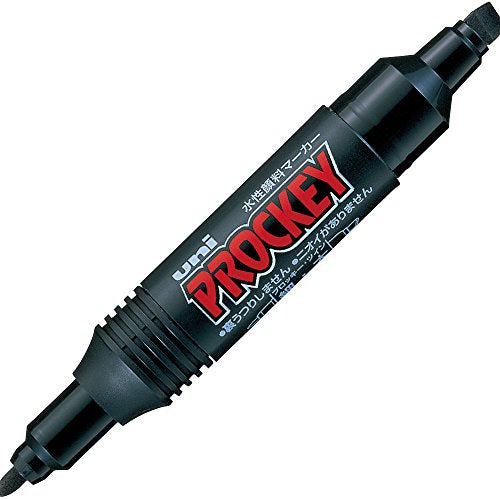 Mitsubishi Pencil PM150TR.24 Procky Twin Water-Based Pen, Black, 10 Pieces