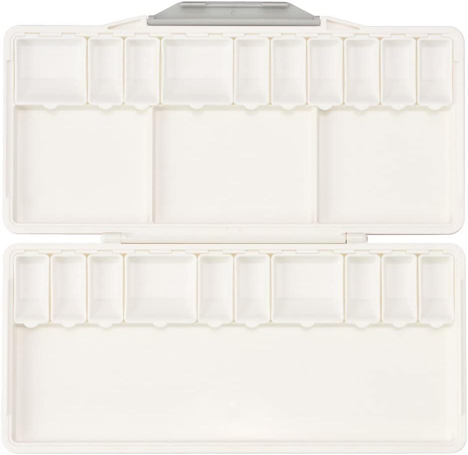 HOLBEIN 210191 Watercolor Palette with Removable Small Rooms, 24 Compartments (26 Petri Dishes, 4 Large)