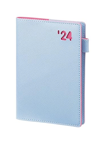 Raymei Fujii RFD2414A 2024 Planner, Color Edge Diary, Weekly, A6 Size, Synthetic Leather, Blue, Starts December 2023