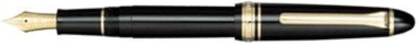 Sailor 1911 Standard Black GT 14K Gold Medium Point Fountain Pen - 11-1219-420, main image