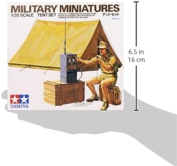 Tamiya German WWII Africa Corps Tent Set with Figure 1:35 Military Plastic Model Assembly Kit