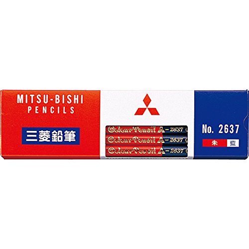 Mitsubishi Pencil Colored Pencils No. 2637 Vermilion Blue 7:3, 1 Dozen K2637