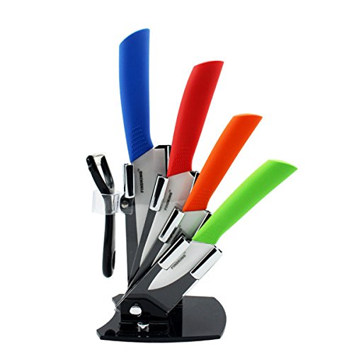 moniko Moniko Kitchen Set of 5 Ceramic Knife Fruit Knife Ceramic Peeler Ceramic Knife ��όöàri Sharp Kitchen Knife Cooking Knife Non Slip Peeler Œ༌öČÎɊü� Sushi Knife Willow Blade Small Œ༌öÄ betexinaihu Knife Set, Dull