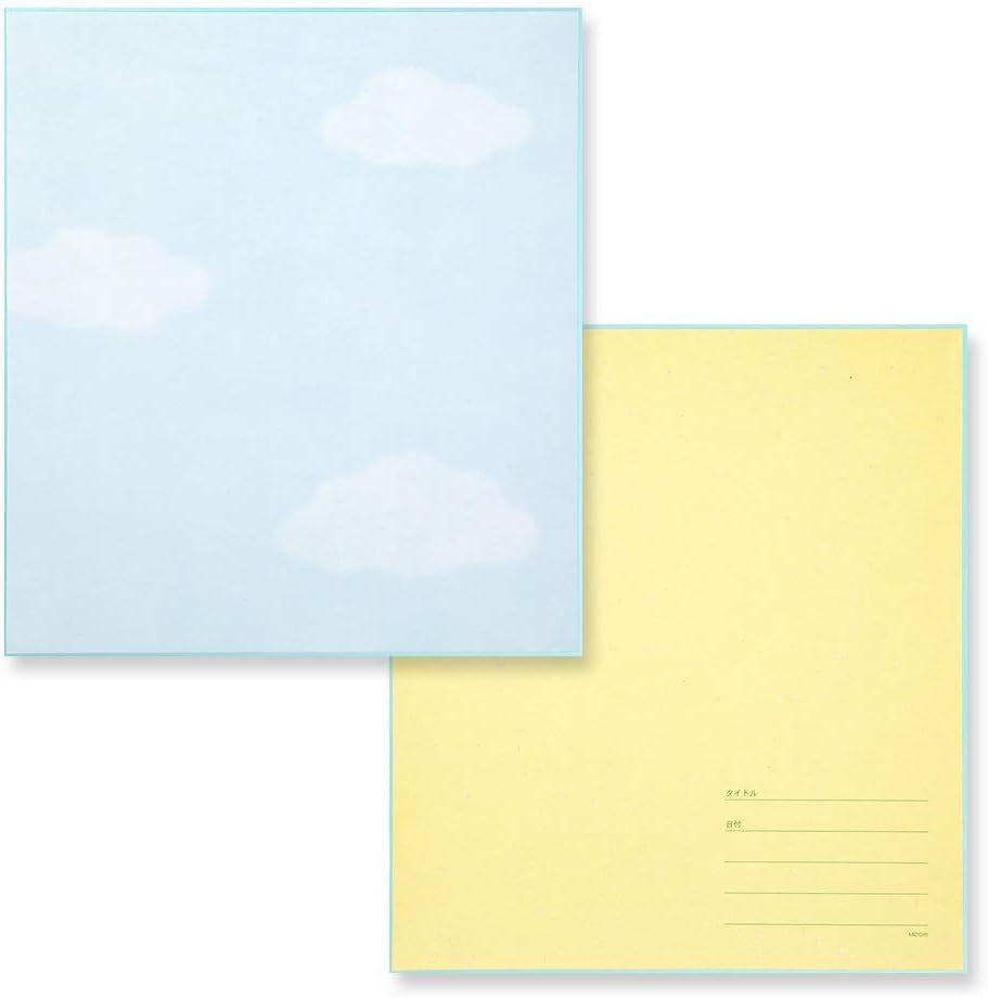 Midori 33245006 Colored Paper with Stickers, Balloon Pattern