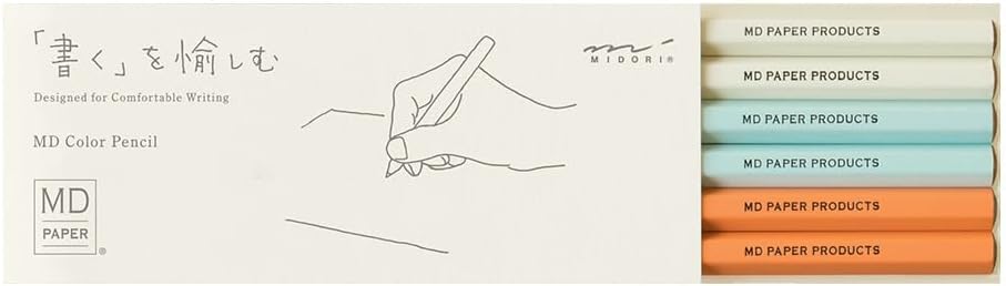 DESIGNPHIL 35323006 MIDORI Pencils, MD Colored Pencils, Set of 6