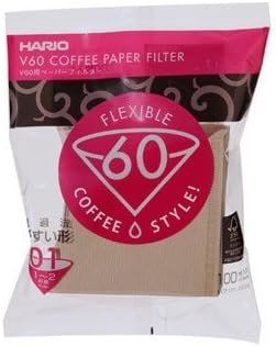 Hario 01 100-Count Coffee Natural Paper Filters, 3-Pack Set (Total of 300 Sheets) (Japan import) by Hario