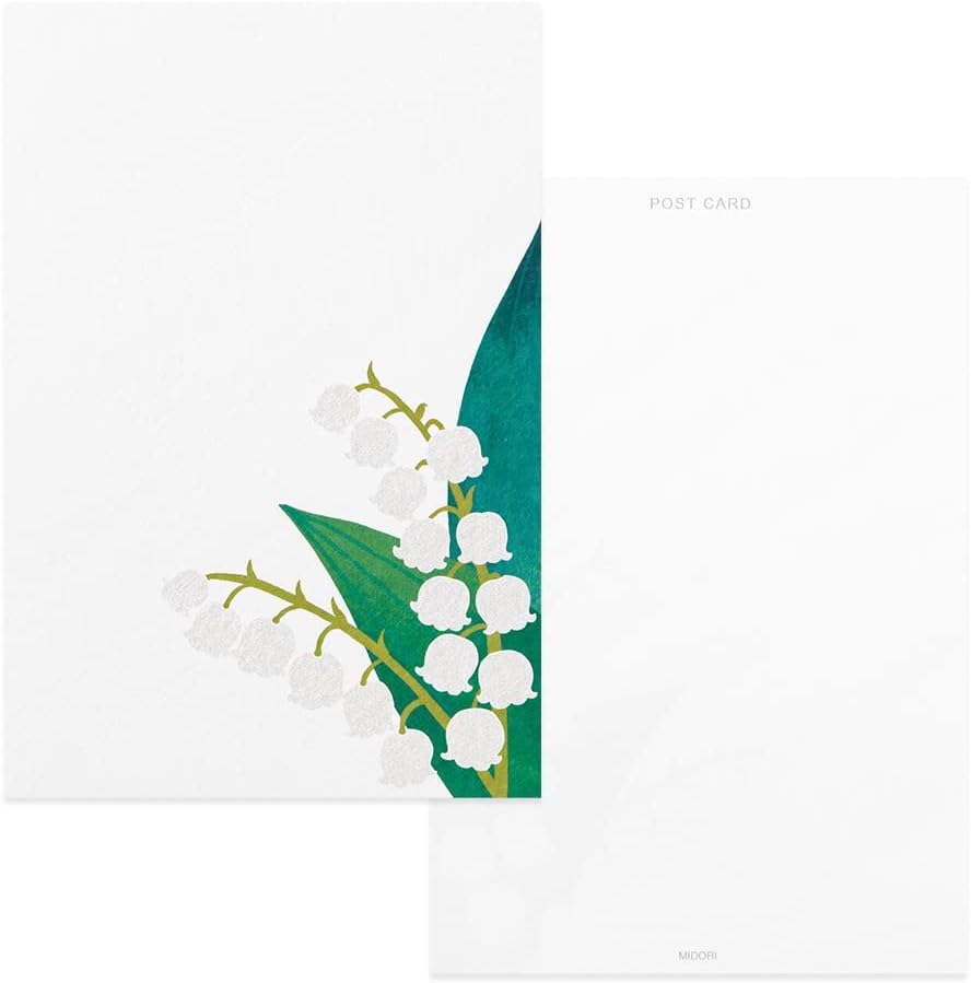 Midori 88688006 Postcard Notes, Paper Series, Summer Letter, Silk, Suzuran Pattern