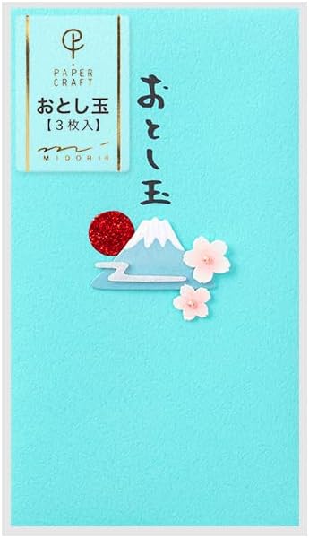 Midori 25302006 PC Pochi Bag, Otoshi Ball, Mt. Fuji Pattern