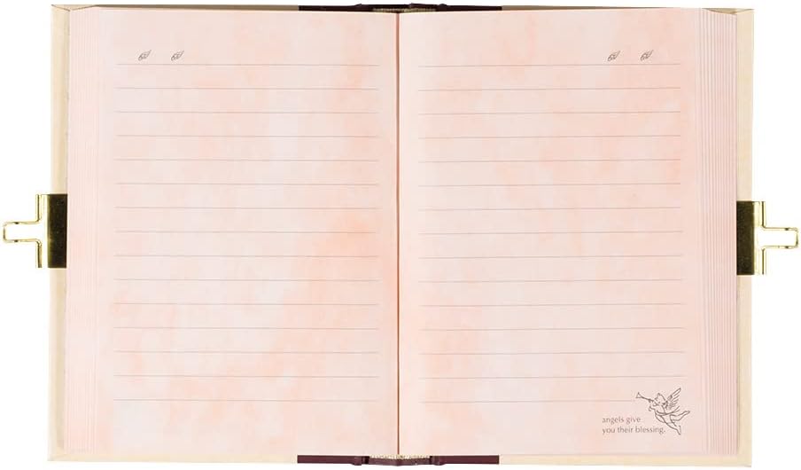 DESIGNPHIL Midori 12370006 Diary with Keys, Angel Pattern