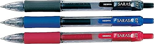 ZEBRA 14680 Sarasa Retractable Gel Pen, Black Ink, Medium, 24/Pack