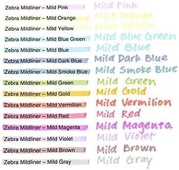 ZEBRA Mildliner Highlighter Pen Set, 20 Pastel Color Set (Japan Import)