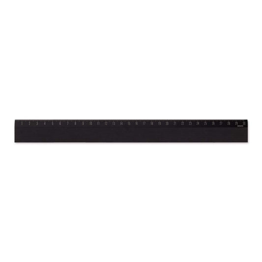 Midori 42279006 Aluminum Ruler, 11.8 inches (30 cm), Non-Slip, Black