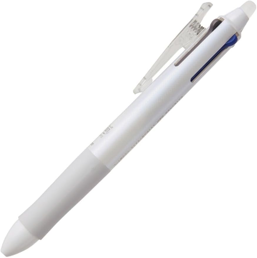 PILOT Frixion Ball Knock 4-Color Gel Ink Multi-Pen, White (LKFB-80EF-W)