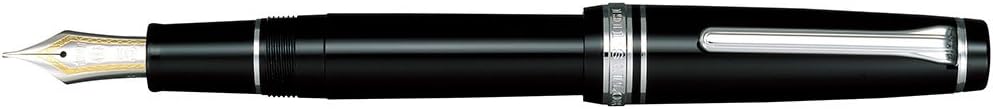 Sailor 11-2037-620 Professional Gear Fountain Pen, Silver, Black, Bold