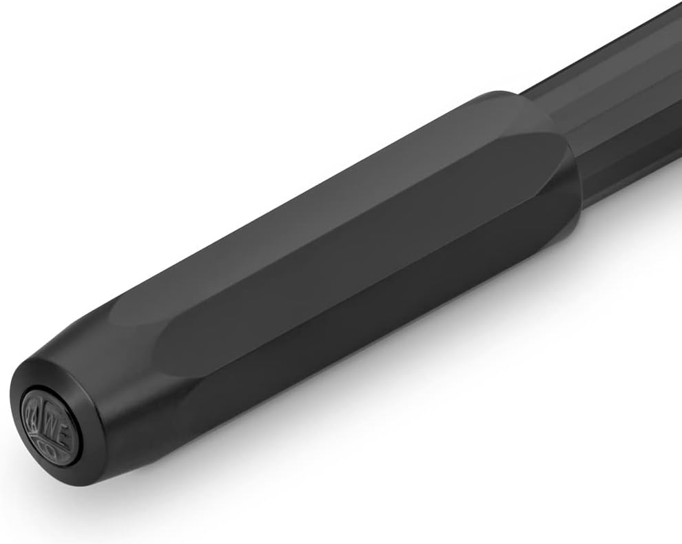 Kaweco PERKEO All Black Fountain Pen - Fine Nib, Ink Cartridges, 13 cm