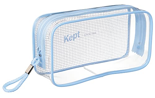Kept Raymay Fujii Pencil Case, Clear Pen Pouch, Blue KPF9021A