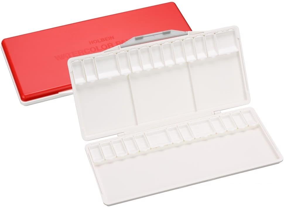HOLBEIN 210192 Watercolor Palette with Removable Small Rooms, 30 Compartments (32 Petri Dishes, 4 Large)