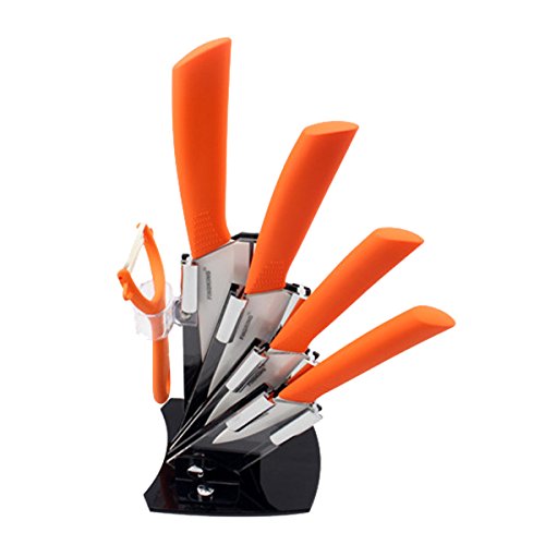 moniko Moniko Kitchen Set of 5 Ceramic Knife Fruit Knife Ceramic Peeler Ceramic Knife ��όöàri Sharp Kitchen Knife Cooking Knife Non Slip Peeler Œ༌öČÎɊü� Sushi Knife Willow Blade Small Œ༌öÄ betexinaihu Knife Set, Dull