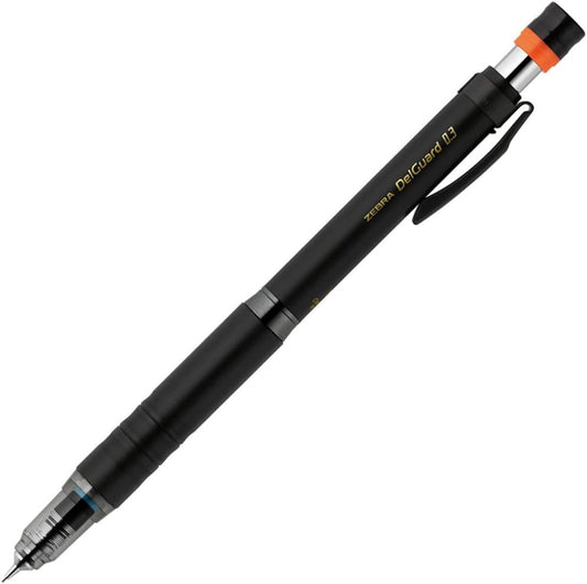 ZEBRA Mechanical Pencil, Del Guard Type Lx, 0.3mm, Black (P-MAS86-BK)