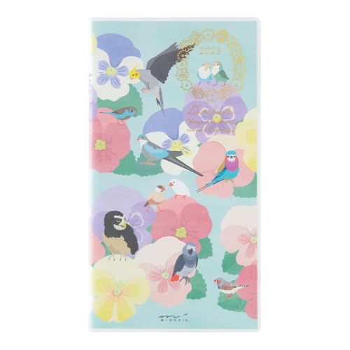 Midori Pocket Diary, 2025, Slim, Monthly, Tri Pattern, 22300006 (Begins January 2025)