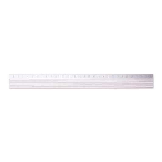 DESIGNPHIL 42278006 Aluminum Ruler, 11.8 inches (30 cm), Non-Slip, Silver
