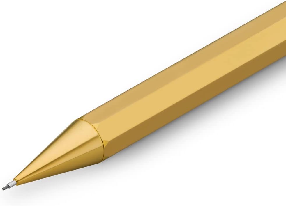 Kaweco Special Mechanical Pencil Brass 0.5 mm I Lead Pencil Made of Premium Brass I Push Lead Pencil 14 cm I Refillable Pencil with Eraser