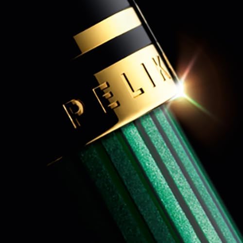 Pelican M800 EF Fountain Pen, Extra Fine Point, Green Stripe, Souverane