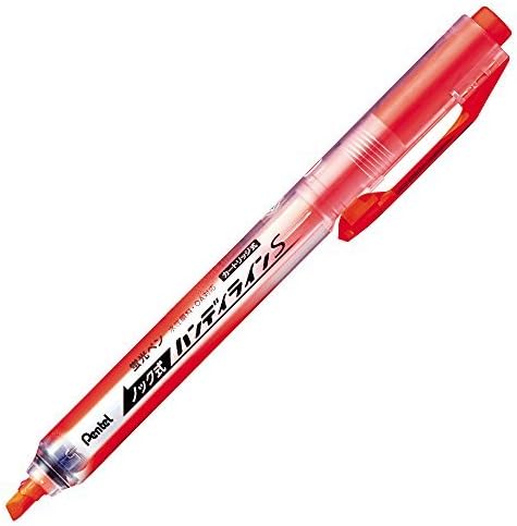 Pentel Highlighter Pen, Knock-Style Handy Line S, Orange, XSXNS15-F, Pack of 3
