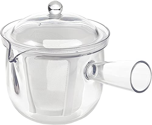 Akebono Sangyo TW-3741 Teapot, Teapot Type, Polyester Mesh, Large, Made in Japan, Horizontal Shape, Clear Tea, Clear Tea Pot, Clear Teapot, Made of Plastic, Crack-resistant and Easy to Drain and Pour,