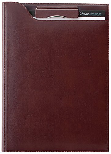 Raymay Fujii ZVF654Z Clip File, ZeitVektor A4, Leather, Wine