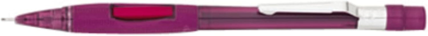 Pentel PD349TB Quicker Clicker Mechanical Pencil 0.9 mm Transparent Burgundy Barrel