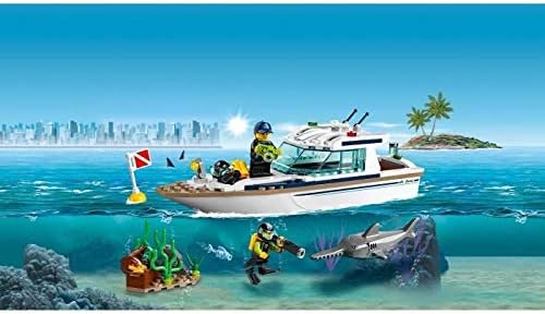 City Great Vehicles Diving Yacht Toy Boat, Building Sets for Kids