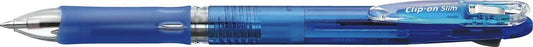 ZEBRA Clip-On Slim 2C Ball Point Pen, Blue (B2A5-BL)