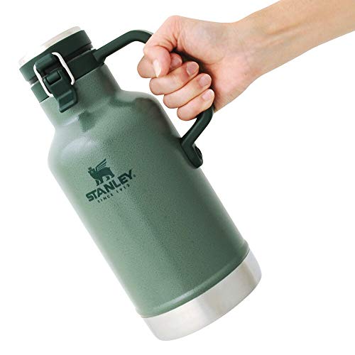 Stanley 01941-076 Classic Vacuum Growler, 0.4 gal (1.9 L), Green, Ice Container, Carbonated Drinks, Beer, Cold Retention, Camping, Dishwasher Safe, Genuine Japanese Product