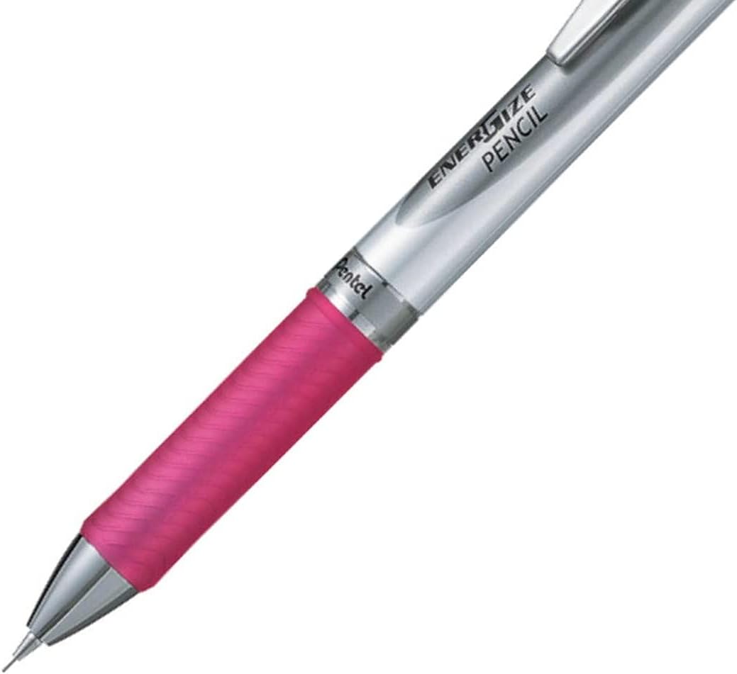 Pentel Mechanical Pencil, Energize, 0.5mm, Silver & Pink (PL75-P)