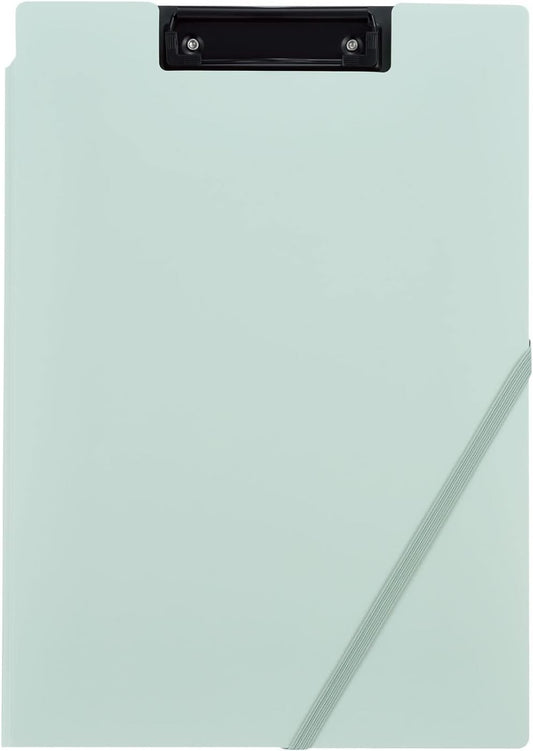 Kokuyo Clipboard Folio, Green A4 Clipboard Folder with Versatile Storage Cover. Organizing Documents Clipfolio with Elastic Band, Nursing Profile Holder for Dual Storage with Pen Slot (Joha-MC50G)