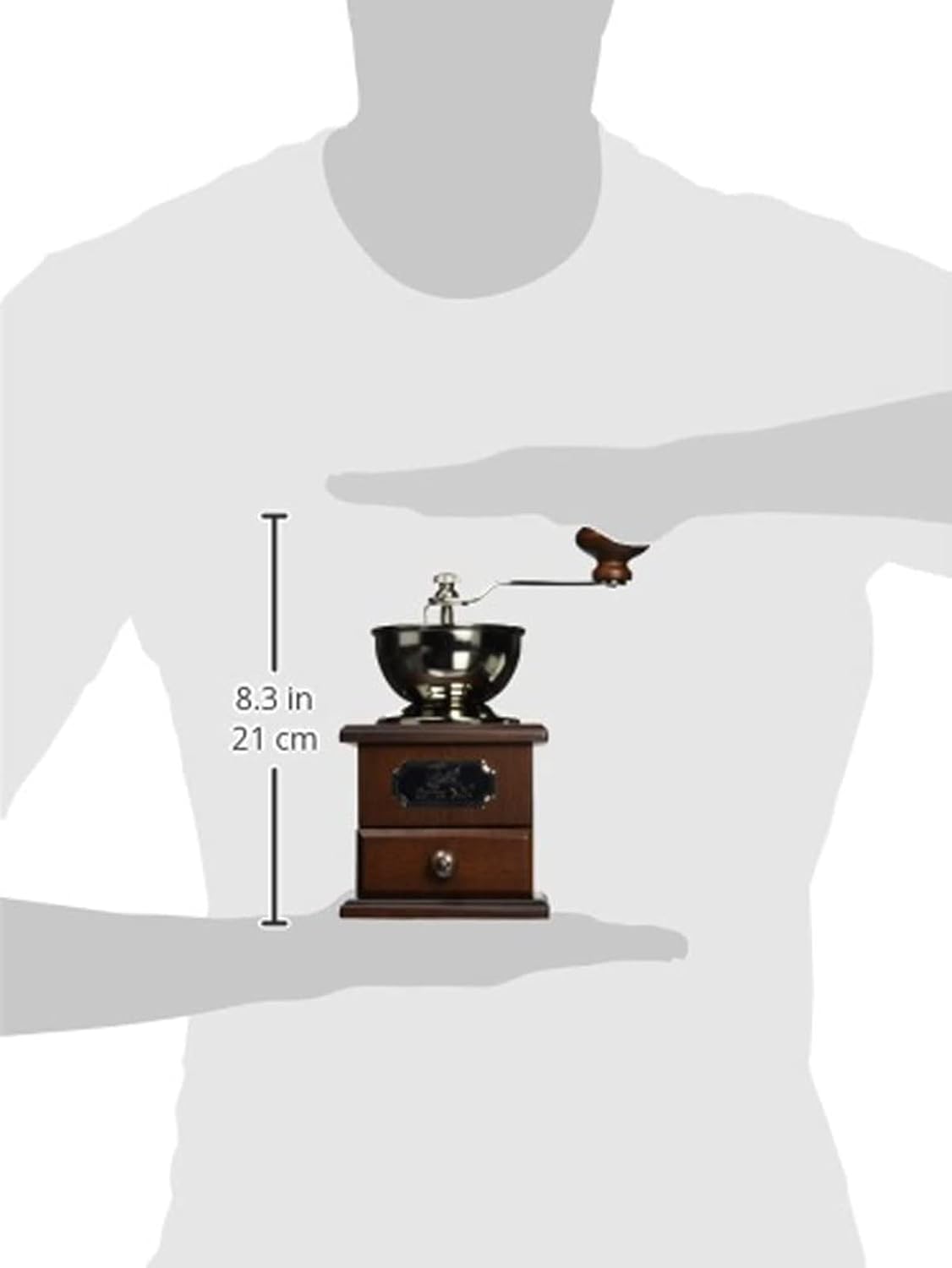 Melitta Coffee Mill, Hand Grinding Grinder, Manual, Wooden, Classic Style, Brown, MJ-0503