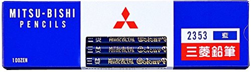 Mitsubishi Pencil K2353 2353 Colored Pencils, Indigo Color, 1 Dozen