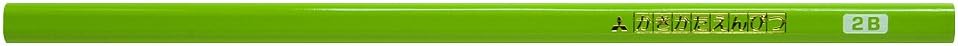 Mitsubishi Pencil K45632B Pencil Triangular Shaft 2B Yellow Green Dozen