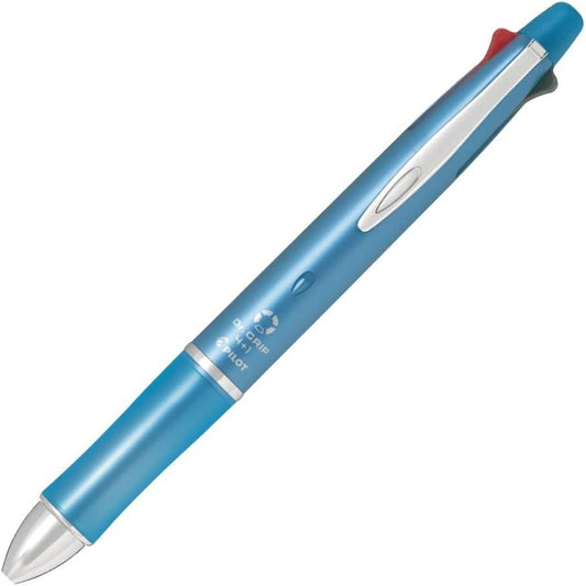 PILOT Mult Function Pen Dr. Grip 4+1, 0.5mm Acro Ink Ballpoint Pen, 0.5mm Mechanical Pencil, Ice Blue (BKHDF1SEF-IL)
