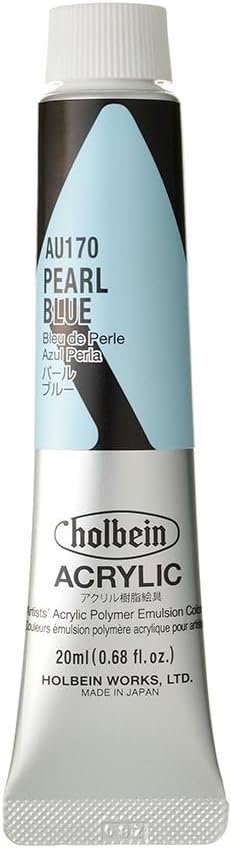 Holbein Acrylic Heavy Body 20ml Tube Pearl Blue (AU170) - Artists' Acrylic Polymer Emulsion Colors