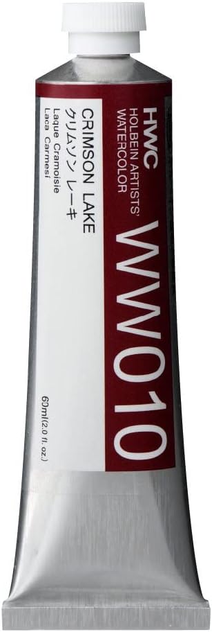Holbein W018 Transparent Watercolor Paint, Vermilion, 0.16 fl oz (5 ml) (No.2), 003018 (crimson rake)