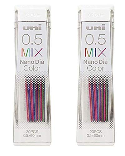 Mitsubishi Pencil Uni Nano Diamond Color Core 0.5mm MIX Set of 2