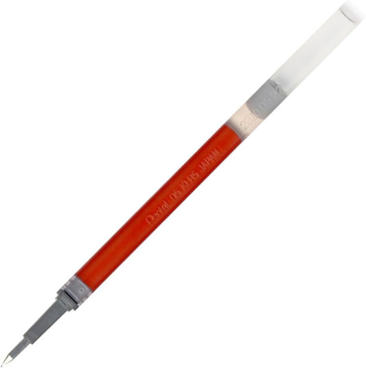 Pentel XKLR5-B Hyper G Ballpoint Pen Refills, 0.5 Red, Set of 10