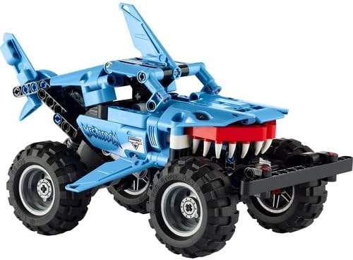 LEGO 42134 Technic Monster Jam Megalodon, 2-in-1 Pull-Back Shark Car for Lusca Low Racing Car