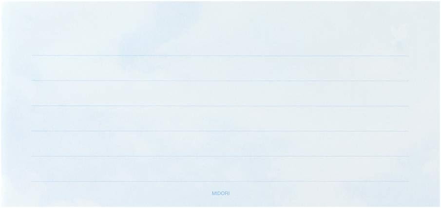 Midori 20411006 Single Writing Notes, Sky Blue Nokimochi Set of 10
