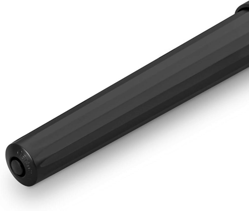 Kaweco PERKEO All Black Fountain Pen - Fine Nib, Ink Cartridges, 13 cm