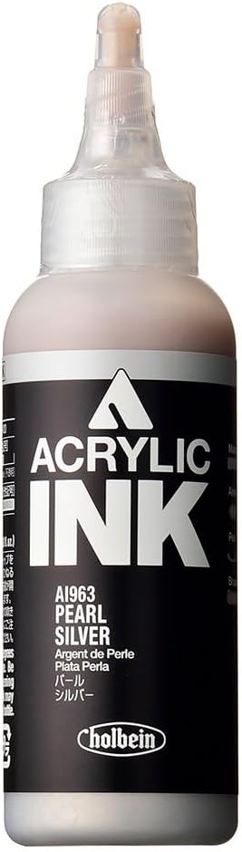 horubein Liquid Acrylic Resin Paint Acrylic Color Ink Pearl Silver ai963 15963 100ml